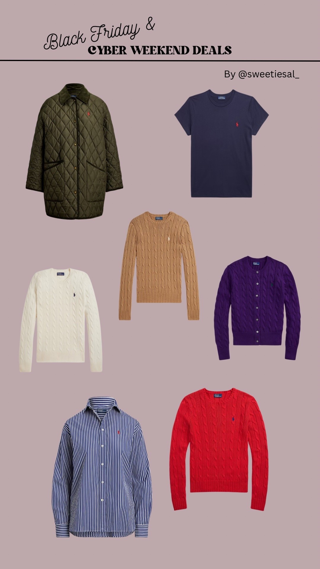 Another day another amazing sale! Ralph Lauren have some gorgeous pieces on sale in their Black Friday / Cyber Weekend sale- go go go! 

• Luxe • Luxury • Elevated Basics • Ralph Lauren • Polo Ralph Lauren • Preppy Style • Office Wear • Classic Style • 

#LTKgiftguide #LTKluxury #LTKCyberWeek