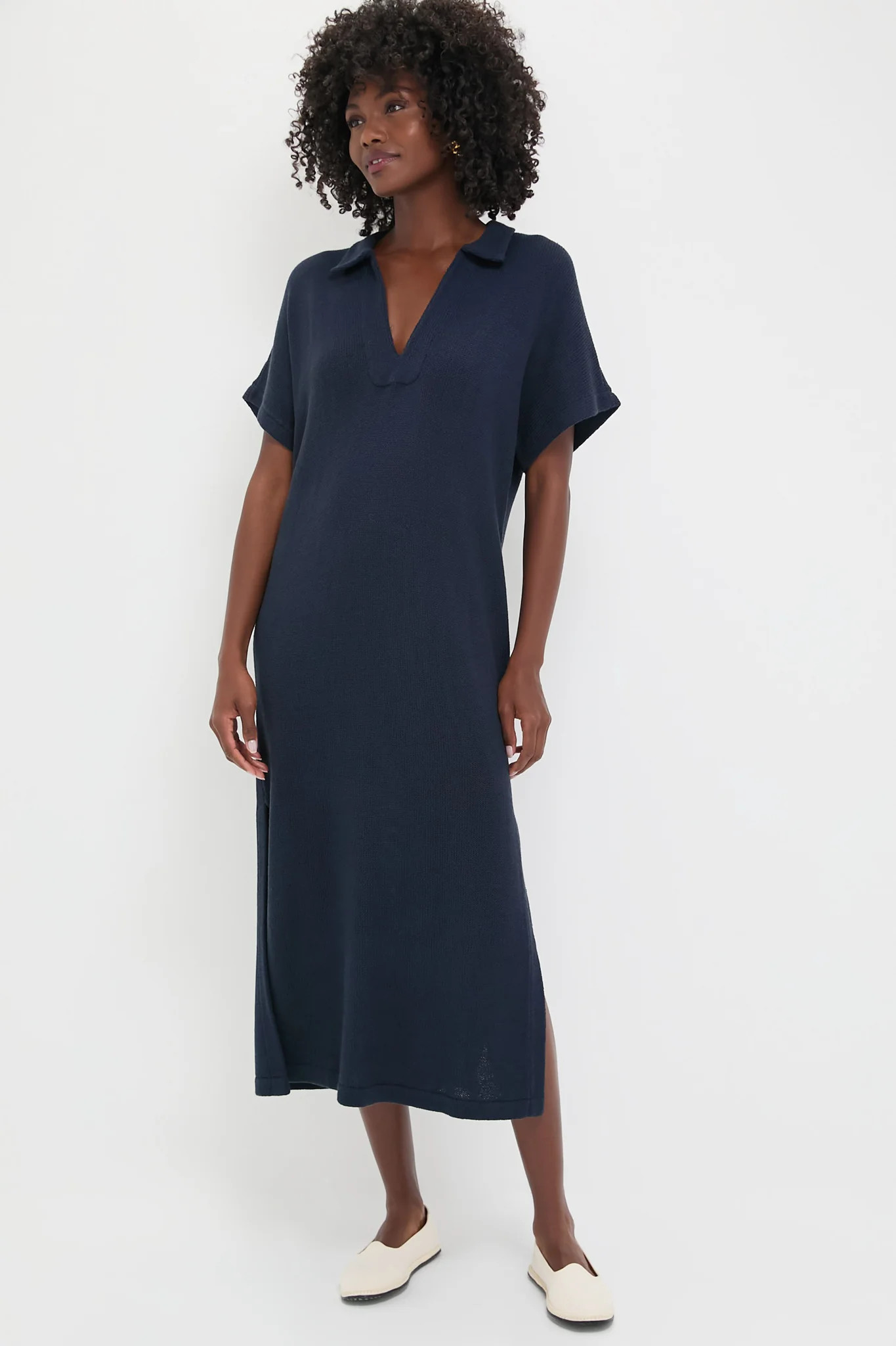 Navy Knit Maren Polo Dress | Tuckernuck (US)
