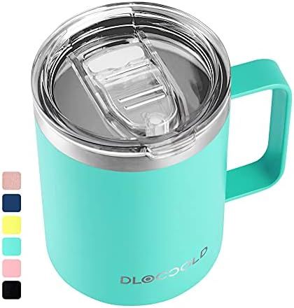 DLOCCOLD Tumbler Double Wall Stainless Steel Vacuum Insulated Coffee Travel Mug with Lid and Handle  | Amazon (US)