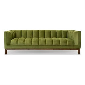 James Mid Century Modern Luxury Living Room Green Velvet Couch | Cymax