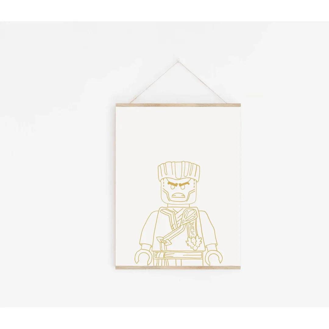 Ninja Building Block Toy Print | Kids Line Art| Playroom Art| Boy Room Decor| Minimalist Nursery ... | Etsy (US)