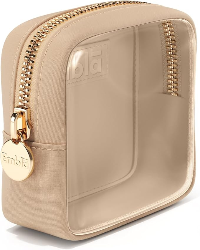 Embla Clear Cosmetic Bag Mini Big Makeup Bag Women Clear Pouch Cosmetics Bags Zipper Cute Pouches... | Amazon (US)