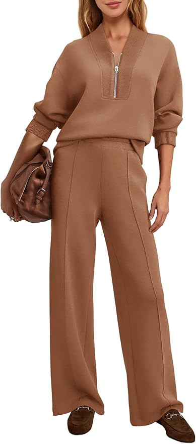 SENSERISE Womens Lounge Sets Sweatsuits 2 Piece Outfit Fall Matching Sweat Sets Airport Travel Ou... | Amazon (US)