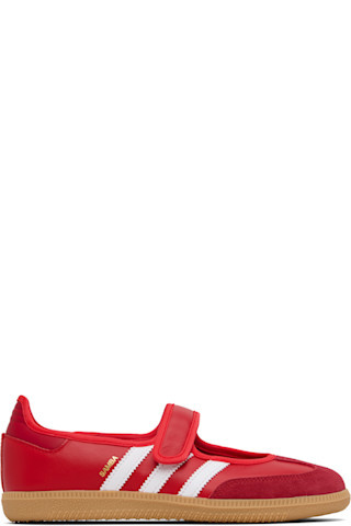 adidas Originals - Red Samba Jane Sneakers | SSENSE