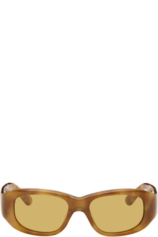 THISTLES - Tan 'The Al' Sunglasses | SSENSE