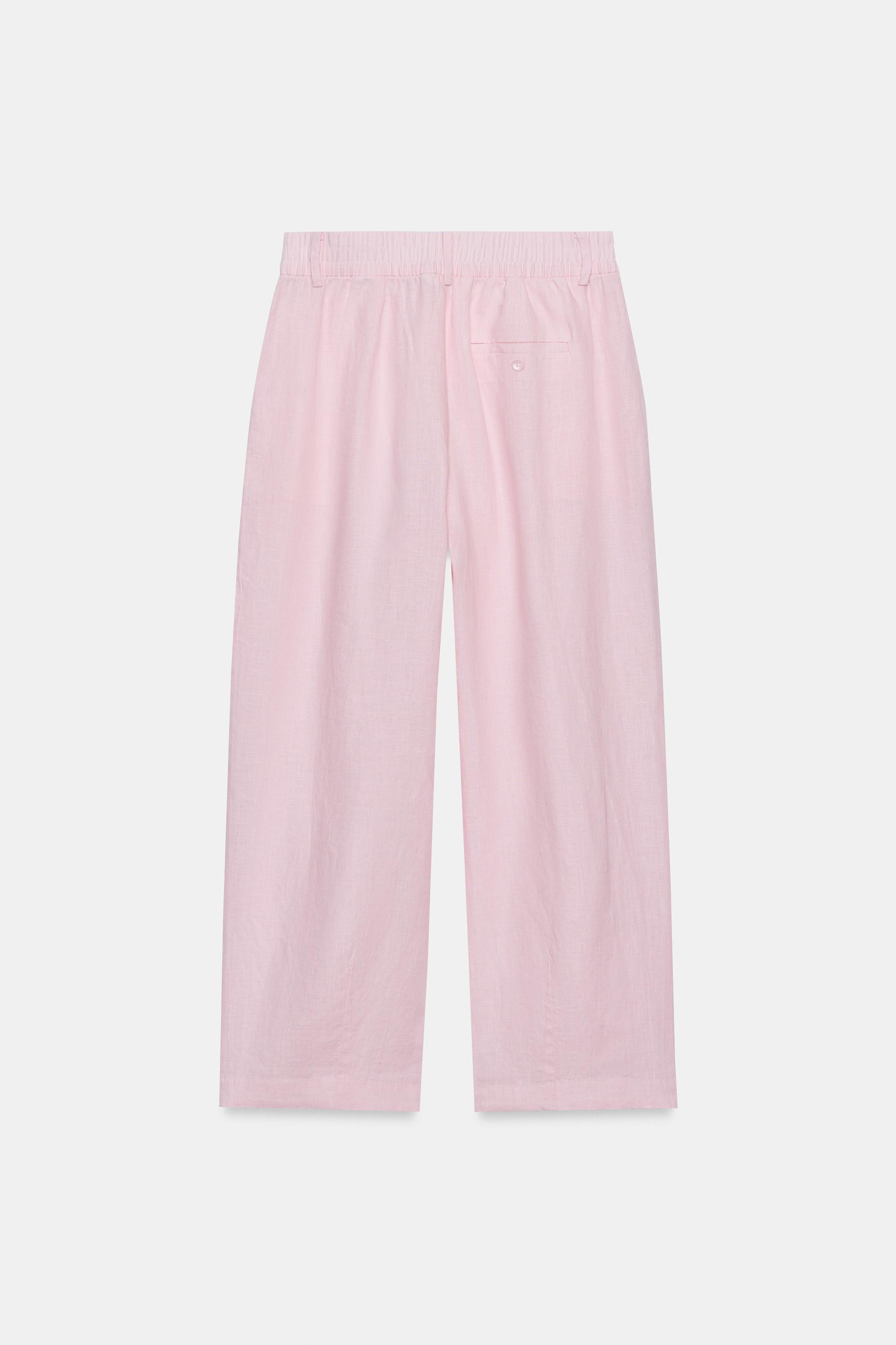 ZW COLLECTION 100% LINEN PLEATED TROUSERS | Zara UK