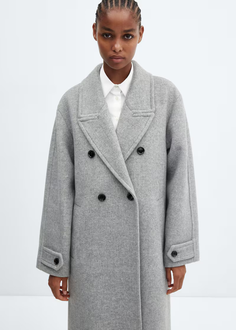 Oversize wool coat -  Women | Mango United Kingdom | MANGO (UK)