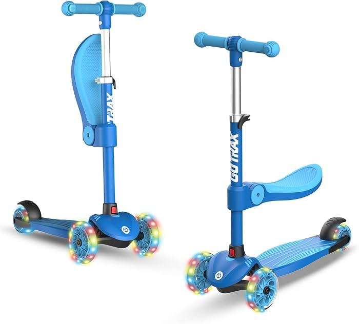 Gotrax KS3 Kids Kick Scooter, LED Lighted Wheels, Adjustable Height Handlebars and Removable Seat... | Amazon (US)