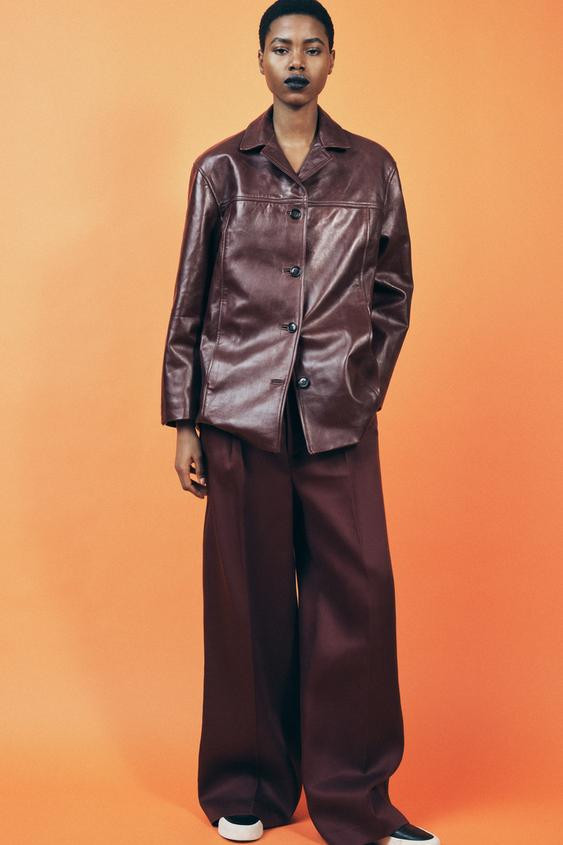 LEATHER JACKET ZW COLLECTION | Zara US