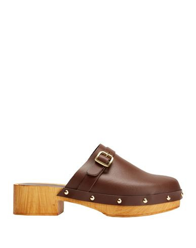 8 By Yoox Embellished Leather Clogs Woman Mules & Clogs Brown Size 7 Calfskin | YOOX (US)