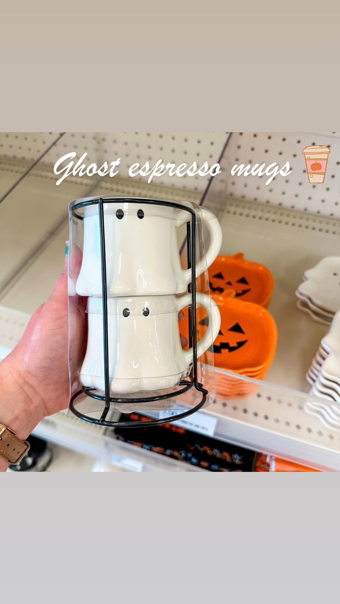 Espresso Mugs that are stackable! 

These ghost espresso mugs are only $5 and are stackable! 

Target dollar spot
Target Halloween 
Ghost mugs 

#LTKHome #LTKStyleTip #LTKSeasonal