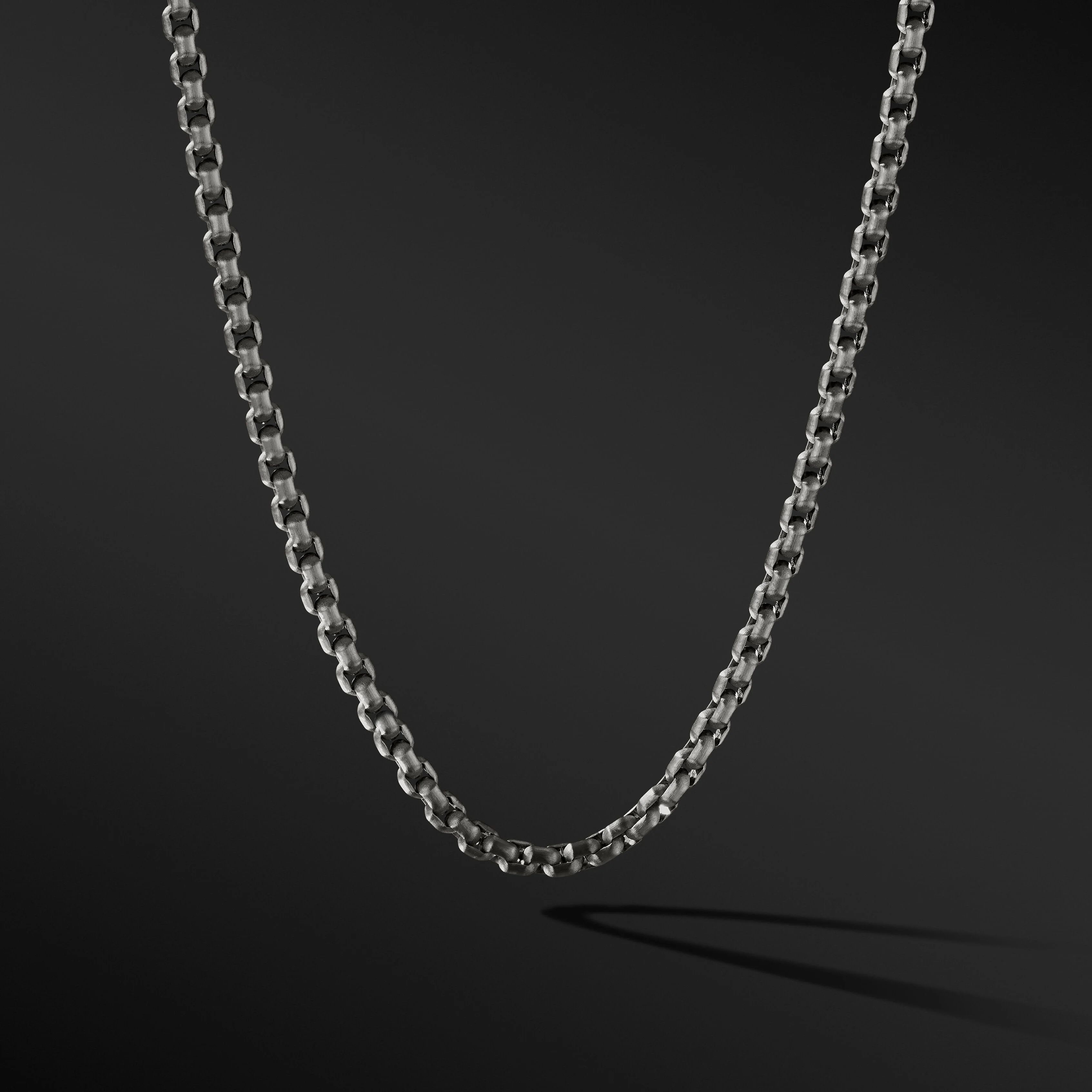 Box Chain Necklace in Grey Titanium, 3.6mm | David Yurman