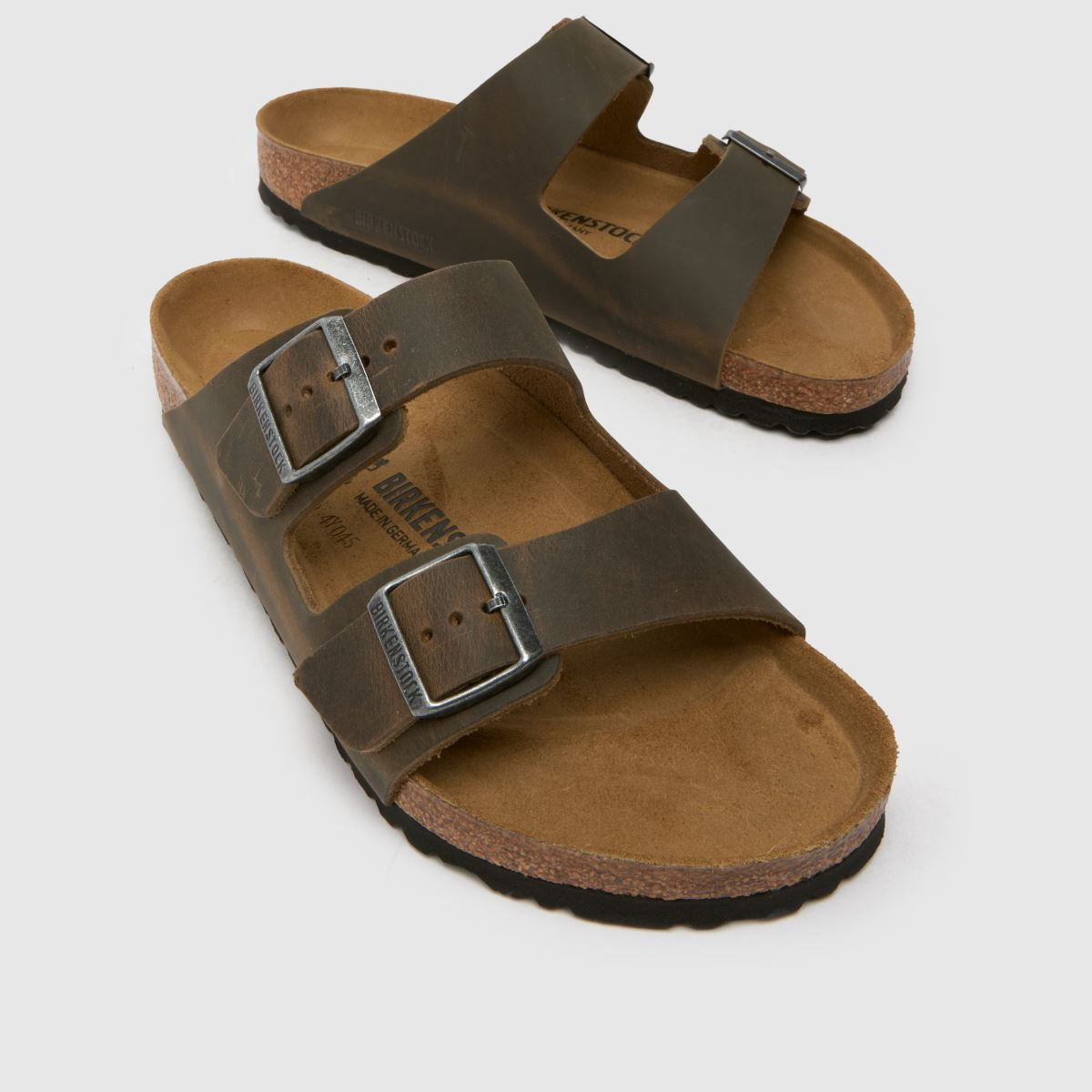 Womens Khaki BIRKENSTOCK Arizona Oiled Leather Sandals | schuh | Schuh