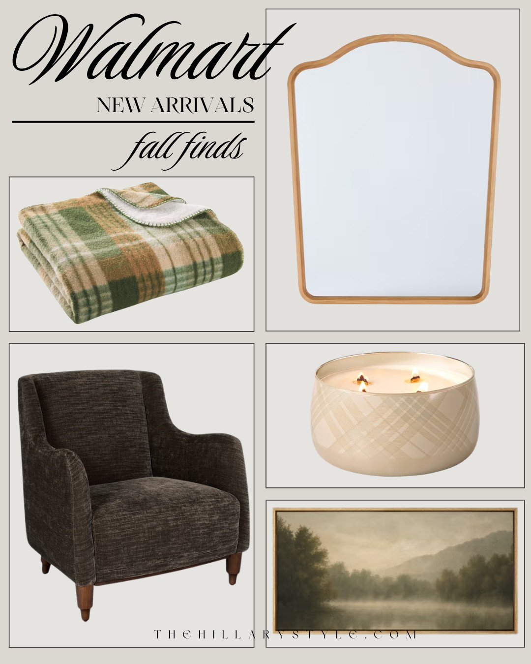 Walmart Fall Home Finds for a Cozy, Elevated Home

Walmart’s newest fall home finds are perfect for creating that cozy, collected look as the weather cools down. Think warm plaid throws, rich brown furniture, vintage-inspired landscape art, softly curved mirrors, and cozy candles in timeless neutral tones. These affordable Walmart home finds bring warmth and texture to your space while still feeling elevated and designer-inspired.

#WalmartHome #WalmartFinds #WalmartHomeFinds #WalmartNewArrivals #FallHomeDecor #FallDecor #CozyHome #CozyFall #AffordableHomeDecor #DesignerInspired #CollectedHome #WarmNeutrals #PlaidDecor #VintageInspired #FallHome #HomeDecor #HomeInspo #LTKFinds #TheHillaryStyle 

 

#LTKHome #LTKSeasonal #LTKHome