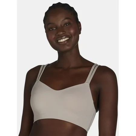 Avia Women’s Plus Medium Support Strappy Sports Bra, S-3X, Taupe Fog | Walmart (US)