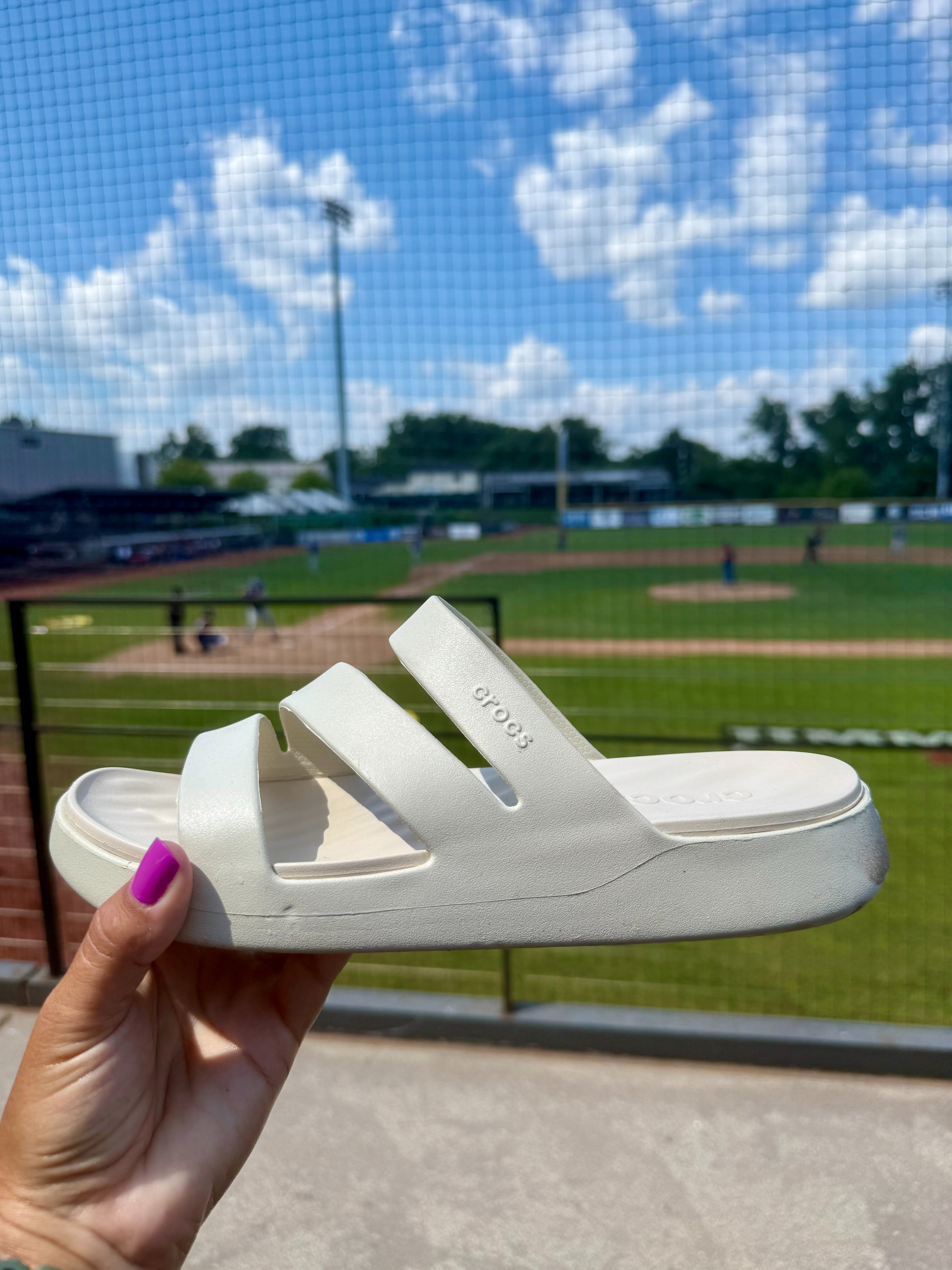  

Spent my son’s birthday at the ballpark in 100° heat, 28 weeks pregnant, waddling all over the place—and not once did I think about my feet. These Crocs Getaway Strappy sandals? Actual lifesavers. Zero blisters. Zero complaints. The boys dumped water all over me mid-game (because… obviously), and guess what? Still comfy. Still cute. Still dry.
Super lightweight, flexible, and they feel like nothing at all thanks to the new Free Feel Technology™. You’ll catch me wearing these until the snow flies.
#ad #Crocs #CrocsPartner @crocs

 

#LTKStyleTip #LTKShoeCrush #LTKBump