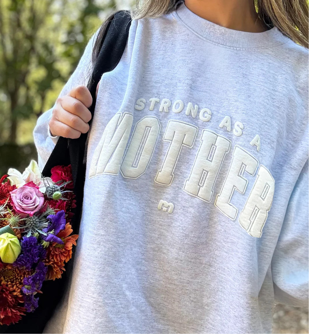 Strong as a mother® Varsity Sweatshirt- Gray | Mother Hats