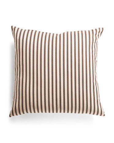 Made In Usa 22x22 Farmhouse Stripe Pillow | TJ Maxx