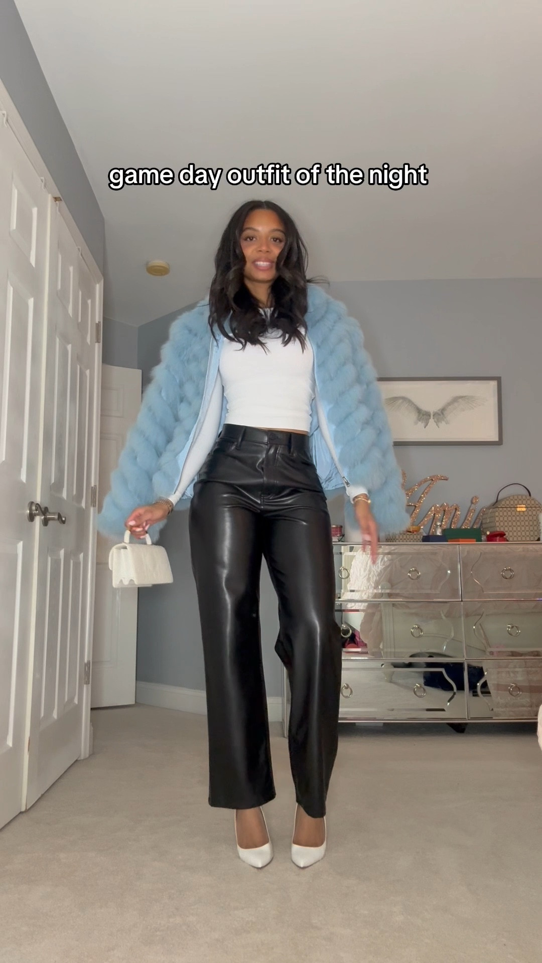 game day outfit!! 

this white top is such a good basic, and I love the fit of these leather pants 

#LTKgrwm #LTKootd