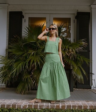 Antonio Melani x Style by Simkins Charlotte Printed Poplin Top & Skirt Set | Dillard's | Dillard's