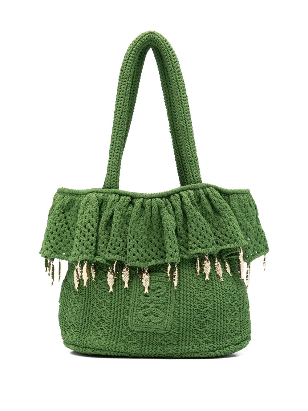 SANDRO Crochet Tote Bag | Green | FARFETCH UK | Farfetch Global