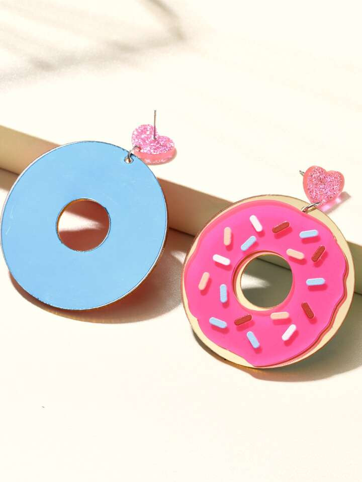 Heart Donut Drop Earrings | SHEIN