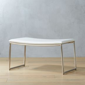 triumph chalk ottoman | CB2