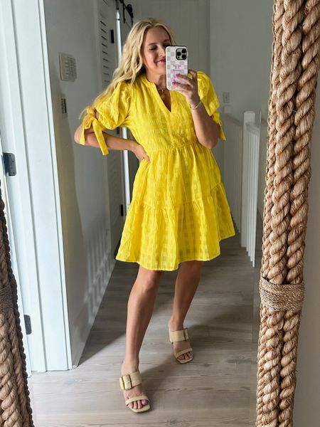 The best yellow dress for summer! A great throw on. Wearing a small. Code FANCY15 for 15% off 

#LTKStyleTip #LTKFindsUnder100 #LTKSeasonal