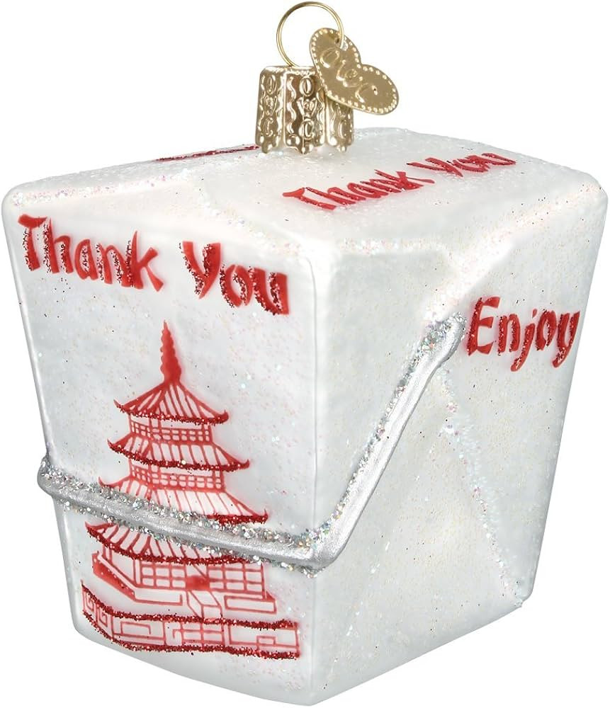 Old World Christmas Various Foods Glass Blown Ornaments for Christmas Tree Chinese Take-Out | Amazon (US)