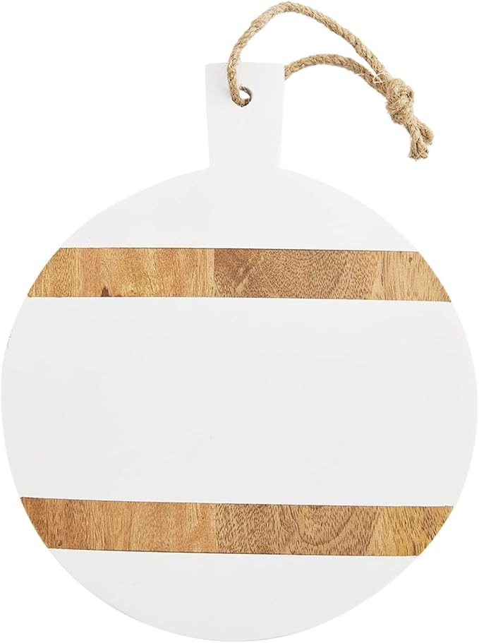 Mud Pie Wood Trivet, White, 11" x 9" | Amazon (US)