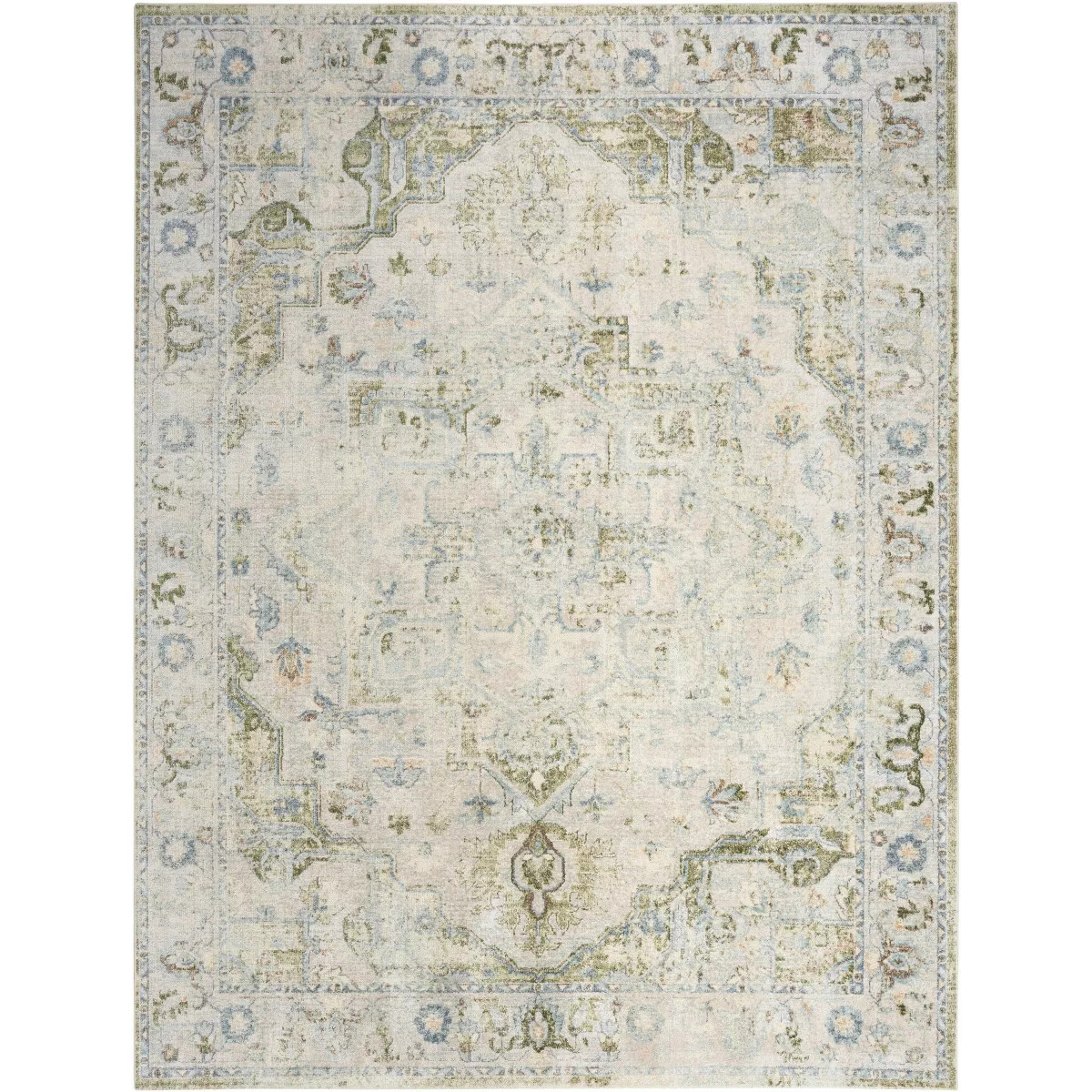 Nourison Washable Astra Vintage Medallion Indoor Flatweave Area Rug | Target