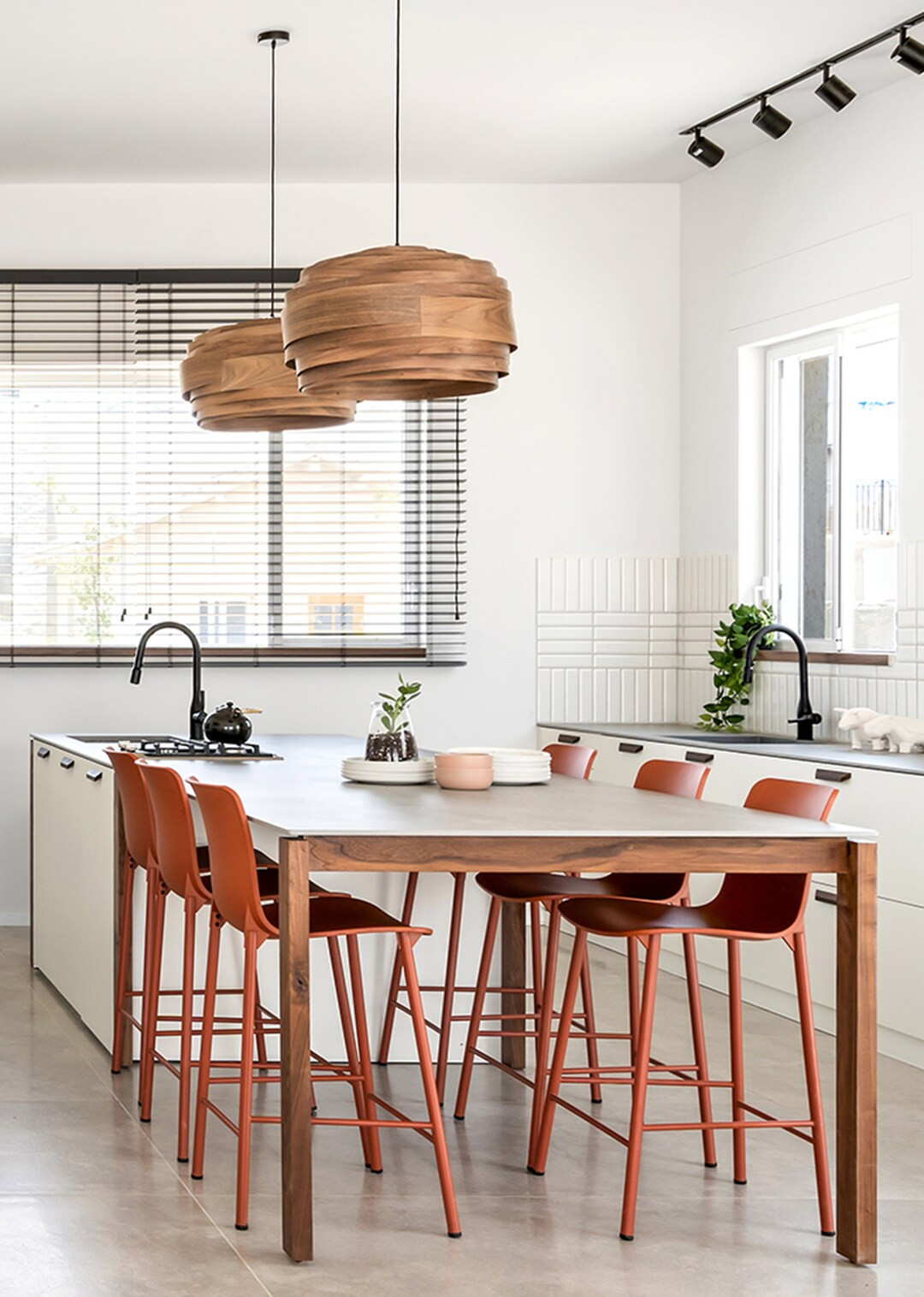 Kitchen Island Pendant Light Wood, Drum Chandelier, Veneer Ceiling Light, Hanging Light Fixture, ... | Etsy (US)