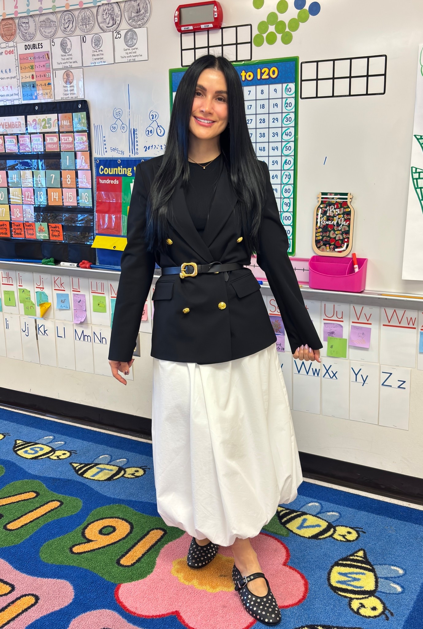 🖤 Classic preppy fall vibes ✨
White balloon skirt outfit 🤍 • Black button-up blazer outfit 🖤 • Cinched waist belt look ✨ • Black Mary Janes shoes outfit 👠• Fall teacher outfit idea 🍂 • Preppy chic outfit • Sophisticated layered look • Everyday polished style ☕️ • LTK fall fashion finds • Black & white outfit aesthetic 🖤🤍


#LTKU #LTKHoliday #LTKootd