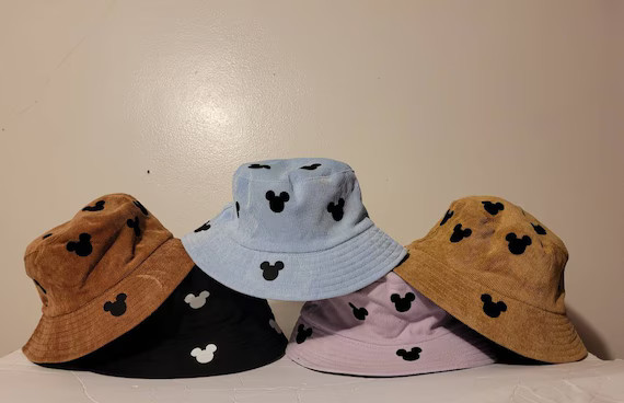 corduroy Mickey all over bucket hats | Etsy (US)