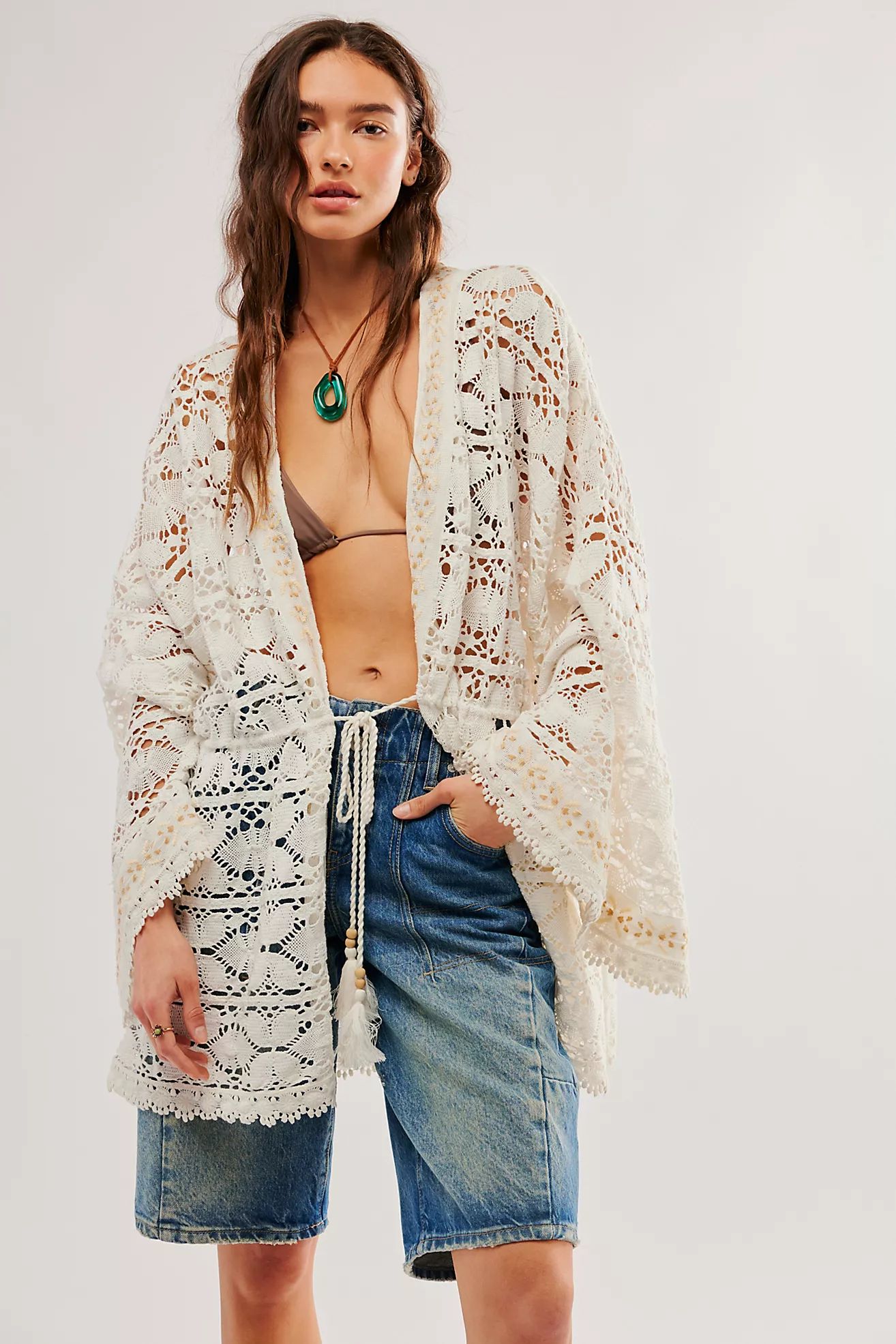 Bell Sleeve Lace Kimono | Free People (Global - UK&FR Excluded)