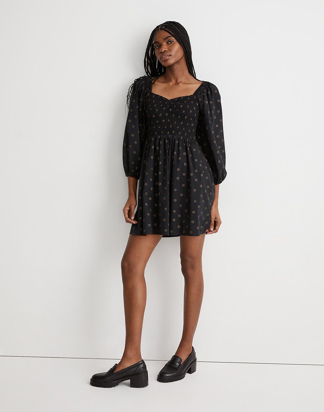 Lucie Sweetheart Midi Dress in Dot Daisies | Madewell