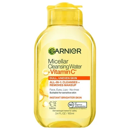Garnier SkinActive Micellar Cleansing Water All in 1 Vitamin C Makeup Remover Face Cleanser 3.4 fl oz | Walmart (US)