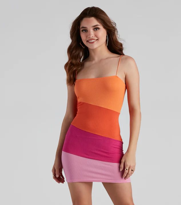 Color Story Square Neck Short Dress | Windsor Stores