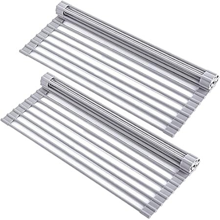 Roll Up Dish Drying Rack, Seropy Over The Sink Dish Drying Rack Kitchen Rolling Dish Drainer, Foldab | Amazon (US)