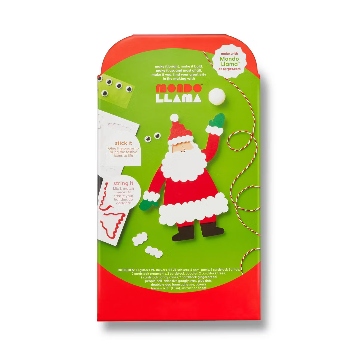 Christmas Craft Holiday Icons Garland Activity Kit - Mondo Llama™ | Target