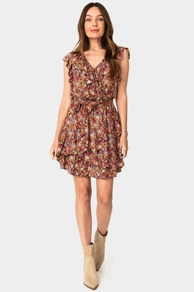 Ruffles For Days Wrap Dress with Belt | Gibson