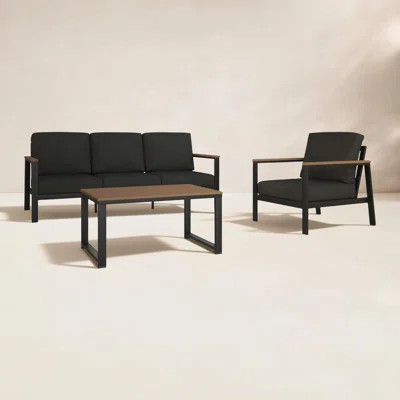 Townsend 3 Piece Sofa Seating Group with Sunbrella® Cushions | Wayfair North America