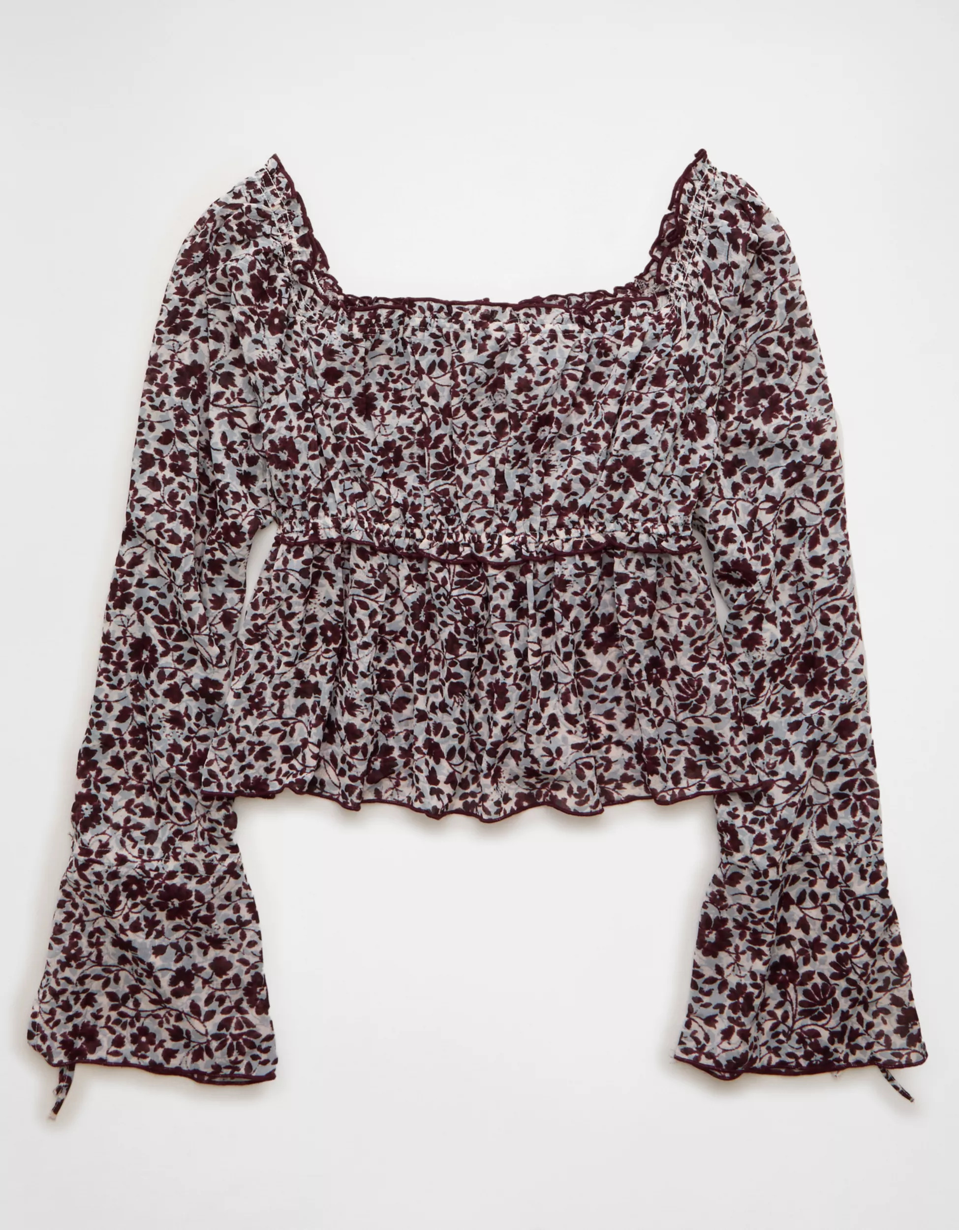 AE Chiffon Ruched Blouse | American Eagle Outfitters (US & CA)