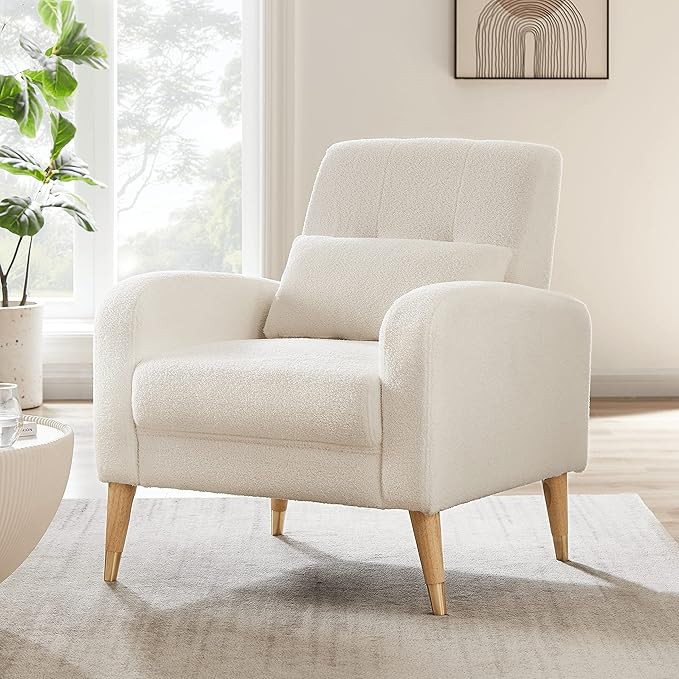 Hison Mid-Century Modern Accent Chair for Living Room Cozy Armchair Reading Gaming Lounge Chair w... | Amazon (US)