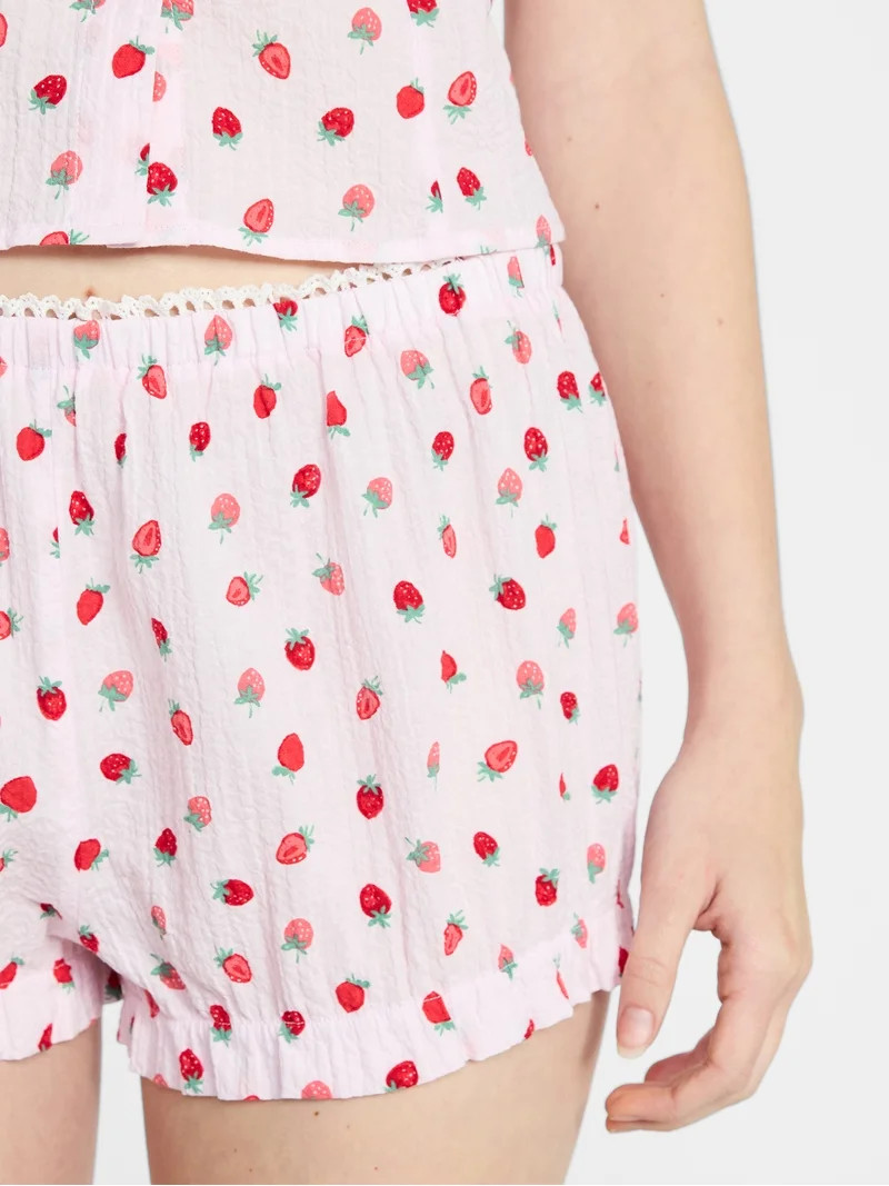 No Boundaries Cami Top and Bloomer Shorts Sleep Set, 2-Piece, Women's XS-XXL | Walmart (US)