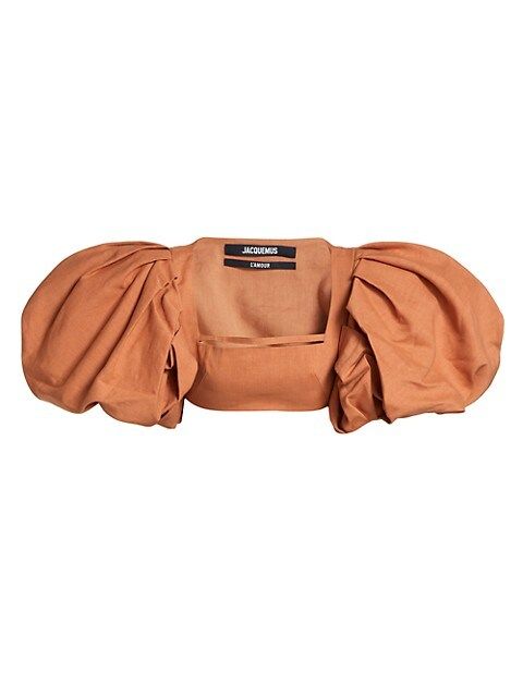 Puff Sleeve Cropped Top | Saks Fifth Avenue