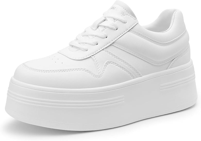 DREAM PAIRS Women Platform High Heel Fashion Sneakers Walking Lace Up Lightweight Stylish Classic... | Amazon (US)