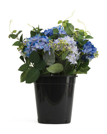 23in Outdoor Safe Faux Hydrangea Drop In Arrangement | TJ Maxx