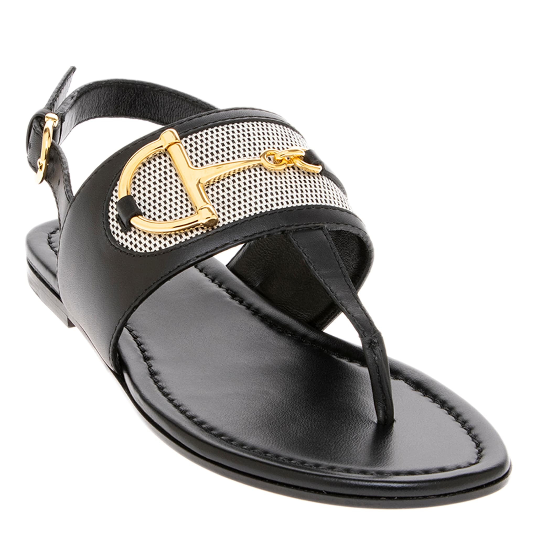 Gucci Horsebit Thong Flat Sandals | Overstock