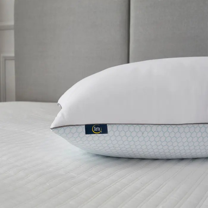 2pk Serta 233 Thread Count Summer & Winter White Goose Feather Bed Pillow - Jumbo - White | Nordstrom Rack